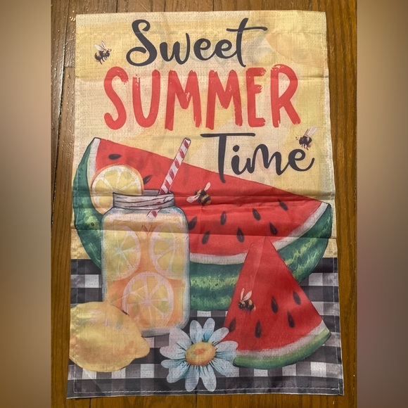 Other - Garden Flag Summer Watermelon 12" x 18" NWOT